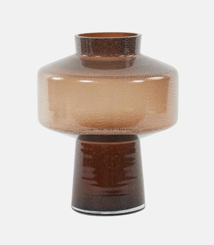 ΒΑΖΟ ΓΥΑΛΙ ΚΑΦΕ 1 Βάζο Trasmon H29,5 Καφέ - Image 1
